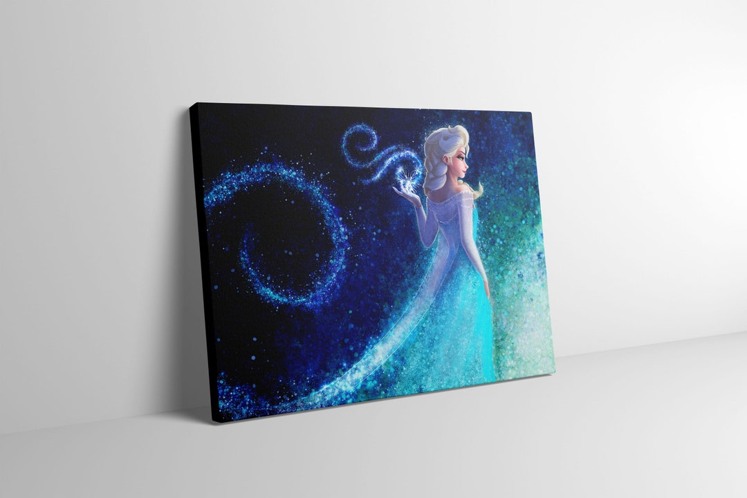 Princess Elsa Frozen Canvas Print Wall Art Disney Princess Etsy