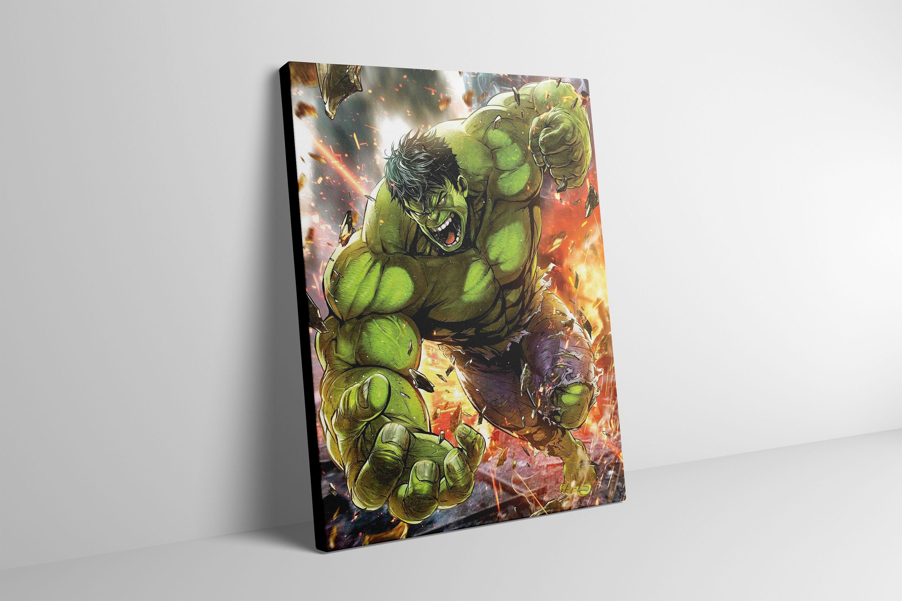 Quadro Canvas The Incredible Hulk Quadrinhos Marvel 40x40cm - Zona Criativa  - Quadro e Pôster Decorativo - Magazine Luiza