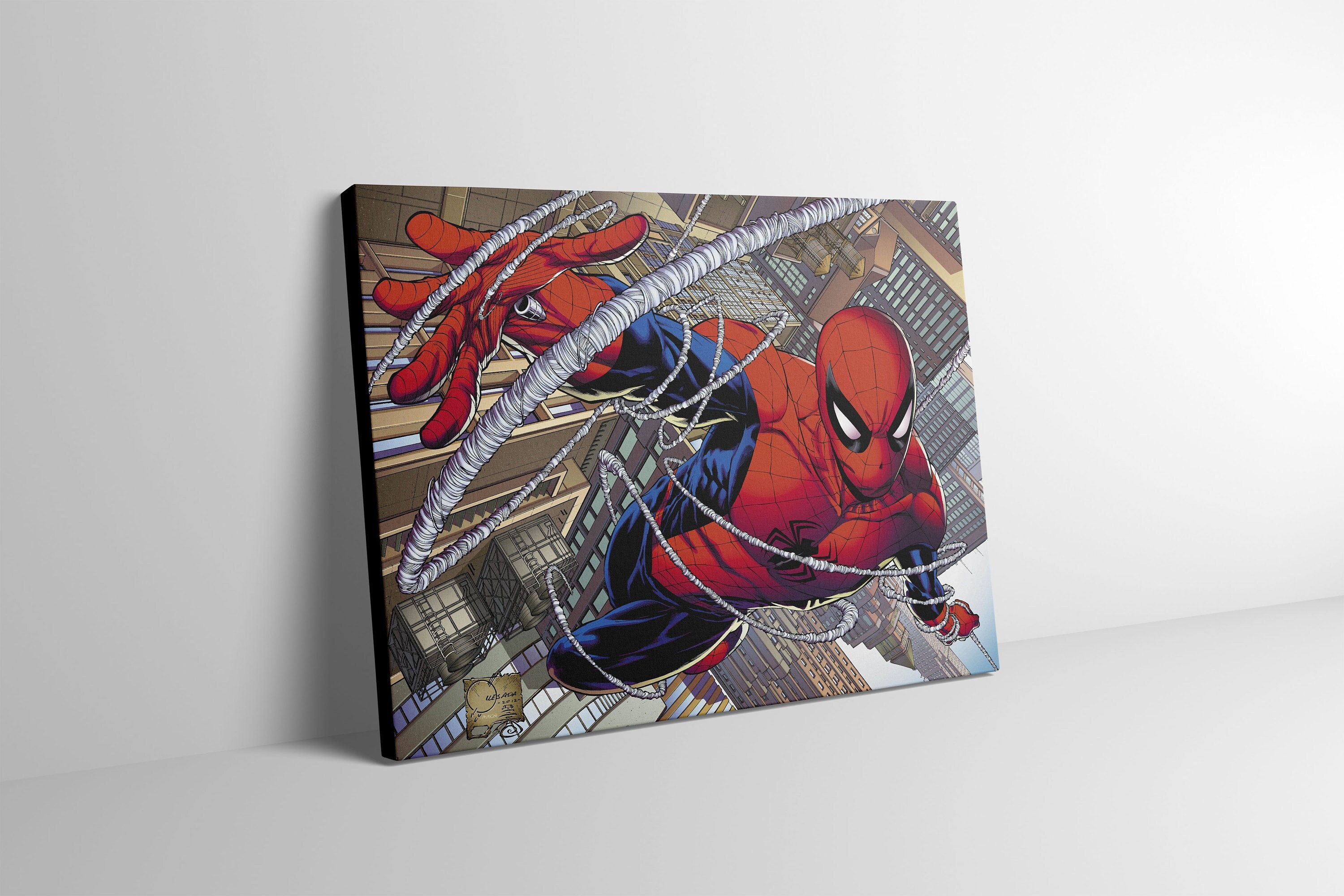 Spiderman Canvas Print Wall Art Spiderman Poster Etsy