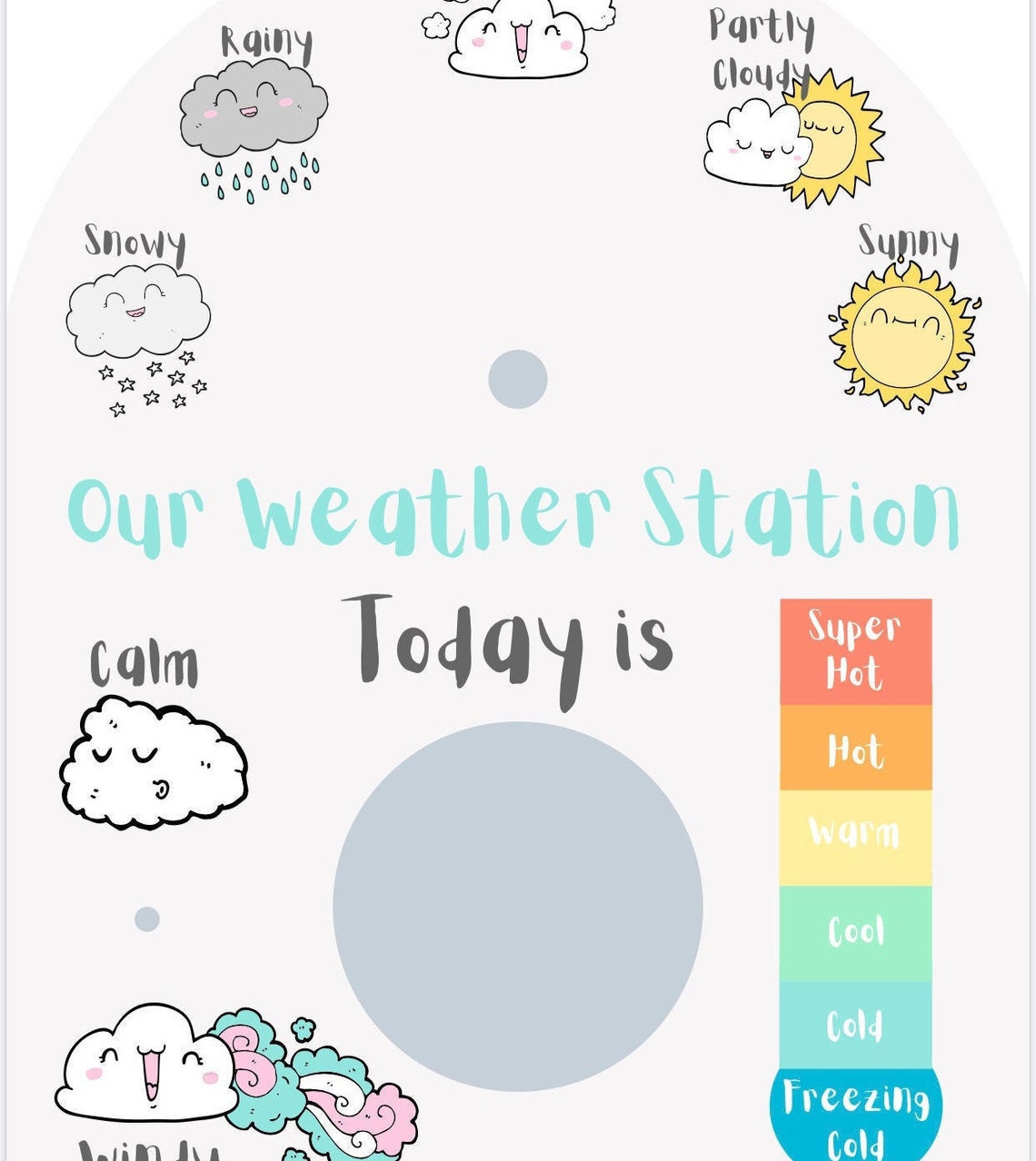 Kids Weather Station digital Download / DIY Templates for Classroom