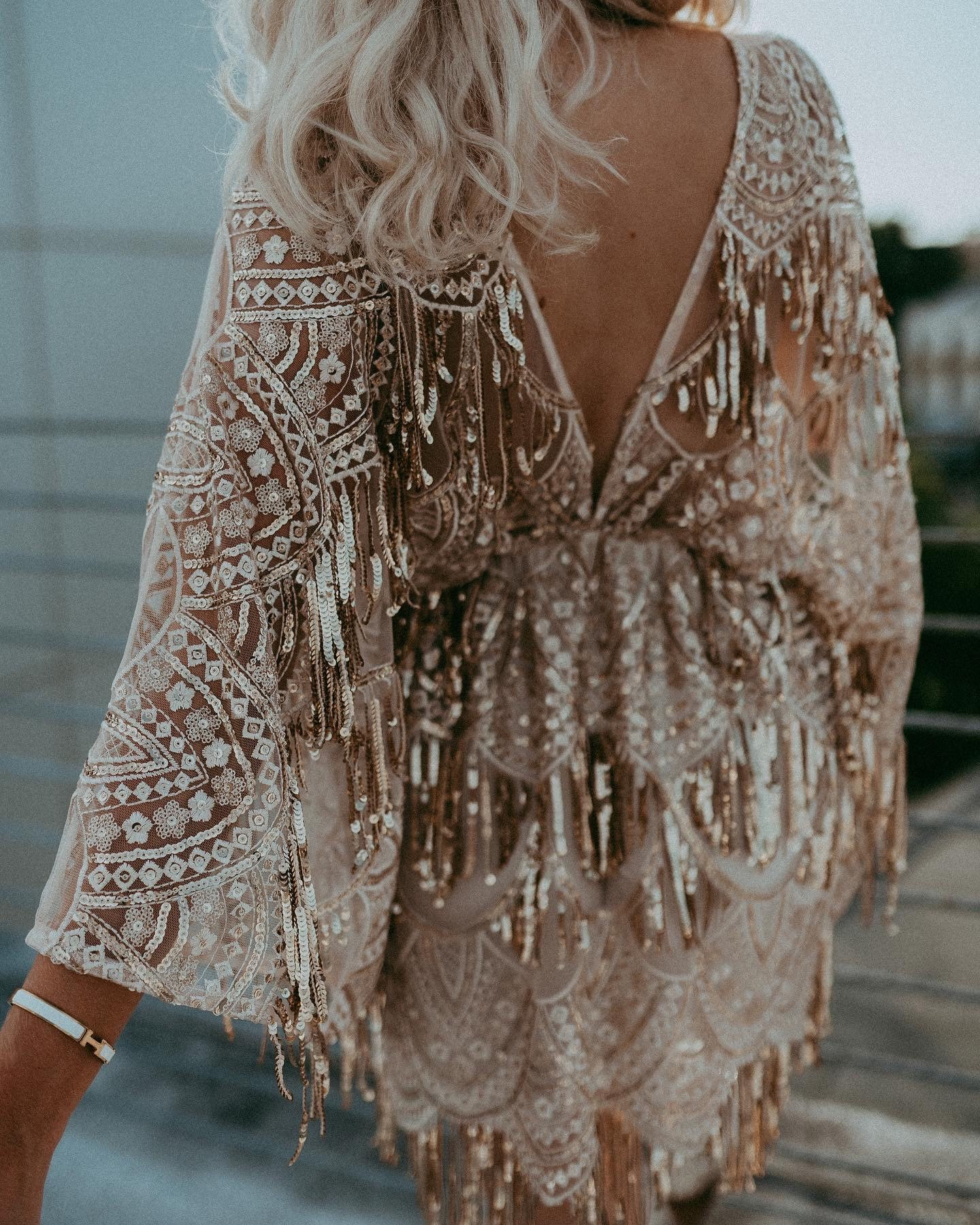 gold bachelorette dress Golden Bachelorette Joan Vassos' Crystal Gown Was Once Worn by Beyonc   and Takes 700 Hours to Make!