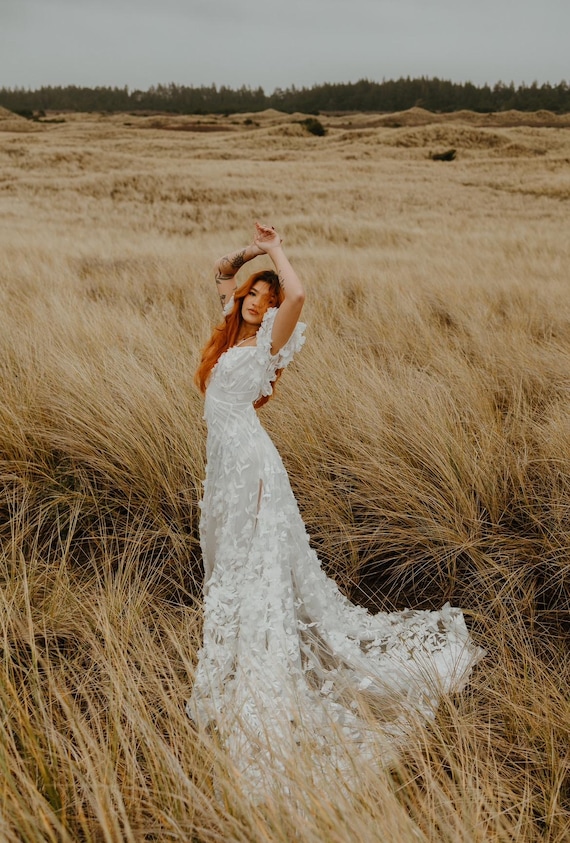 PREORDER - SOPHIE - boho wedding dress - maternity gown - photoshoot dress - floral lace dress PREORDER - SOPHIE - boho wedding dress - maternity gown - photoshoot dress - floral lace dress