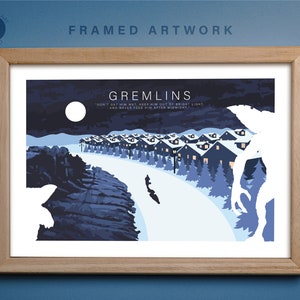 Gremlins film poster | Minimalist Poster |  Home Decor | Movie Poster | Wall Art