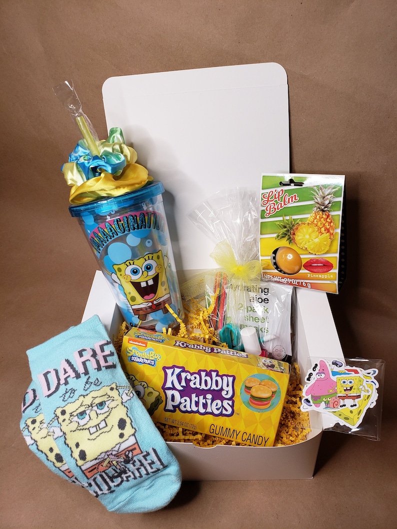 Spongebob gift box Spongebob Squarepants Spongebob birthday Etsy