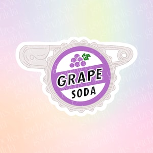 Magical Movie, UP Sticker, Grape Soda Adventure Club Bottle Cap Pin, Hand-Drawn, Waterproof, Unique, Nostalgic, Stocking Stuffer, Gift