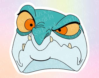 Rescuers Down Under Sticker, Joanna Grumpy Lizard, Hand-Drawn Waterproof Vinyl Sticker