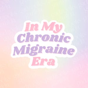 Migraine Awareness Sticker, Chronic Era, Hand-Drawn, Waterproof, Unique, Nostalgic, Stocking Stuffer, Gift