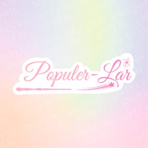 Wicked Sticker, Populer-Lar Galinda Witch Wand, Hand-Drawn, Waterproof, Unique, Nostalgic, Stocking Stuffer, Gift