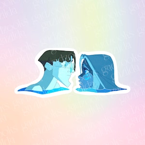 Magic Movie, Atlantis Sticker, Milo & Kida Under Water Couple, Hand-Drawn, Waterproof, Unique, Nostalgic, Stocking Stuffer, Gift