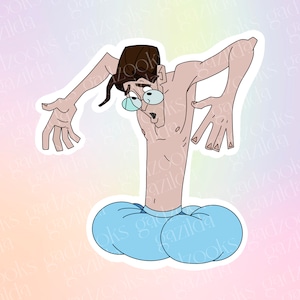 Magic Movie, Atlantis Sticker, Milo in the Water Boxers Balloon, Hand-Drawn, Waterproof, Unique, Nostalgic, Stocking Stuffer, Gift