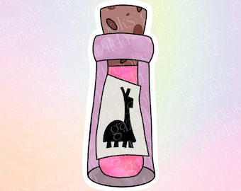 Emperor's New Groove Sticker, Kuzco's Poison, Hand-Drawn Waterproof Vinyl Sticker