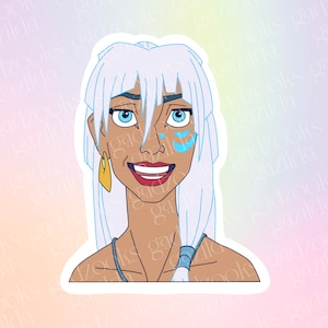 Magic Movie, Atlantis Sticker, Kida Princess Dream Girl, Hand-Drawn, Waterproof, Unique, Nostalgic, Stocking Stuffer, Gift