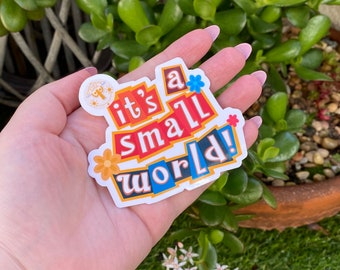 Mouse Parks Sticker | Disneyland Sticker | It’s A Small World Sticker | Disney Sticker | Happy Sticker | Waterproof Sticker