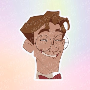 Magic Movie, Atlantis Sticker, Milo Thatch Hot Nerd Linguist, Hand-Drawn, Waterproof, Unique, Nostalgic, Stocking Stuffer, Gift
