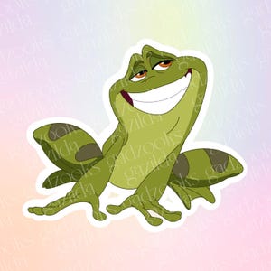 Princess & the Frog Sticker, Naveen Frog Prince, Hand-Drawn Waterproof Vinyl Sticker