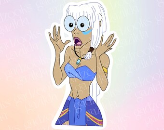 Atlantis Sticker, Kida Glasses Discovery, Hand-Drawn Waterproof Vinyl Sticker