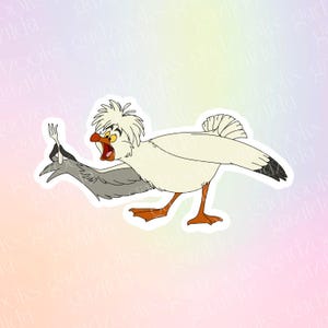 Little Mermaid Sticker, Scuttle Dinglehopper Comb, Hand-Drawn Waterproof Vinyl Sticker