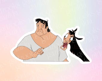 Emperor's New Groove Sticker, Eh Pacha Best Friend, Hand-Drawn Waterproof Vinyl Sticker