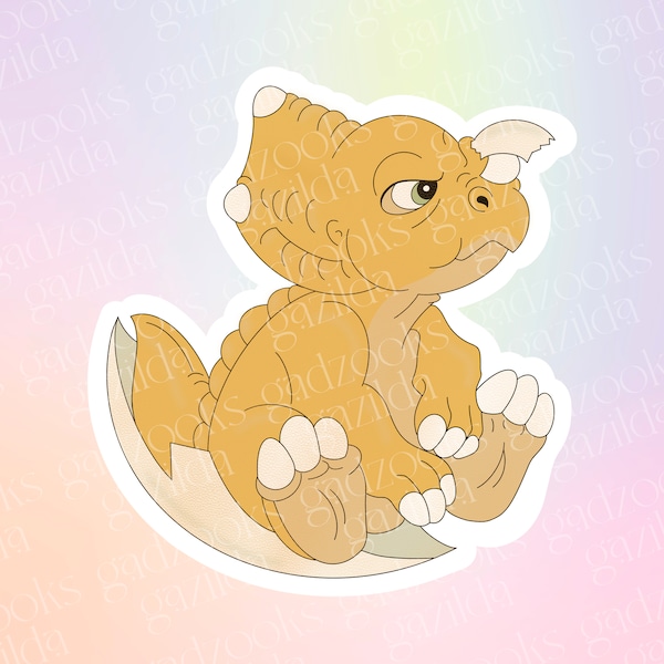 Land Before Time Cera Dinosaur Sticker, Waterproof Vinyl Sticker, Portable Art, Water Bottle, Laptop, Stocking Stuffer, Birthday Gift