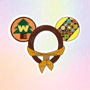 Magical Movie, UP Sticker, Russell Wilderness Explorer Headband, Hand-Drawn, Waterproof, Unique, Nostalgic, Stocking Stuffer, Gift