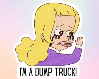 Puberty Sticker, Lola Dump Truck, Hand-Drawn, Waterproof, Unique, Nostalgic, Stocking Stuffer, Gift