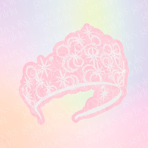 Wicked Sticker, Glinda the Good Witch Tiara, Bubble Crown, Hand-Drawn, Waterproof, Unique, Nostalgic, Stocking Stuffer, Gift