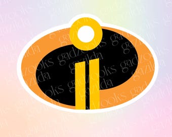 The Incredibles Sticker, Super Family Incredibles Logo, Hand-Drawn Waterproof Vinyl Sticker