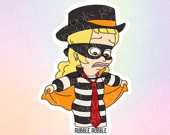 Puberty Sticker, Lola Rubble Rubble, Hand-Drawn, Waterproof, Unique, Nostalgic, Stocking Stuffer, Gift