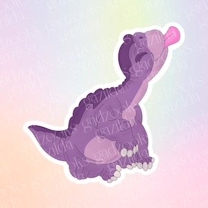 Nostalgic Cartoons, Land Before Time Sticker, Little Foot Dinosaur, Hand-Drawn, Waterproof, Unique, Nostalgic, Stocking Stuffer, Gift