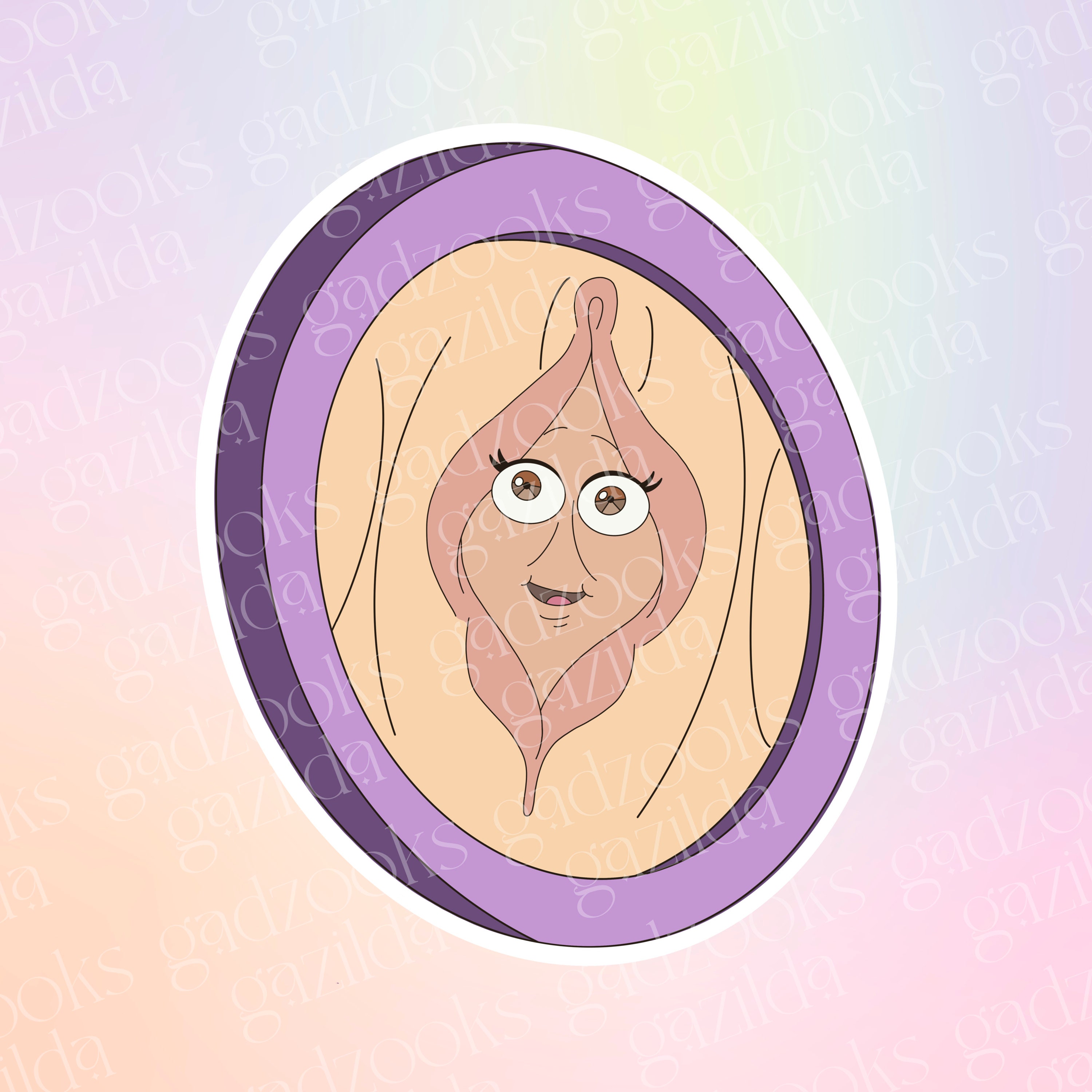 Puberty Sticker, Jessi’s Vagina, Hand-Drawn, Waterproof, Unique, Nostalgic, Stocking Stuffer, Gift