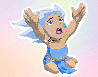 Atlantis Sticker, Kida Baby Crying Disaster, Hand-Drawn Waterproof Vinyl Sticker