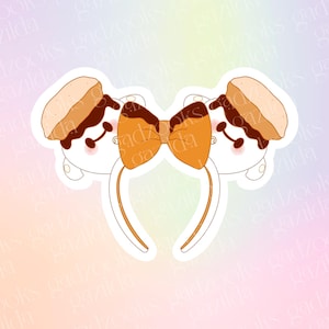 Big Hero Six Sticker, Bay Max S’mores Marshmallow Headband, Hand-Drawn Waterproof Vinyl Sticker