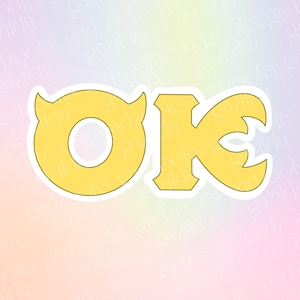 Monster’s Inc Sticker, Oozma Kappa Fraternity Logo, Hand-Drawn Waterproof Vinyl Sticker