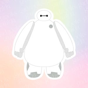 Big Hero Six Sticker, Bay Max Fluffy Marshmallow Nurse, Hand-Drawn Waterproof Vinyl Sticker