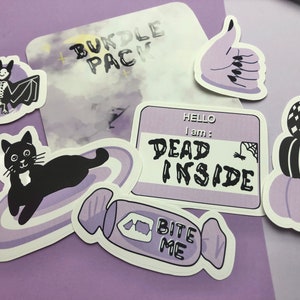 Halloween BUNDLE l Halloween Stickers l Stationery l Halloween Kit I Purple Pastel Sticker Pack