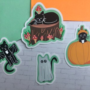 Halloween cats BUNDLE l Halloween Stickers l Stationery l Halloween Kit I Purple Pastel Sticker Pack