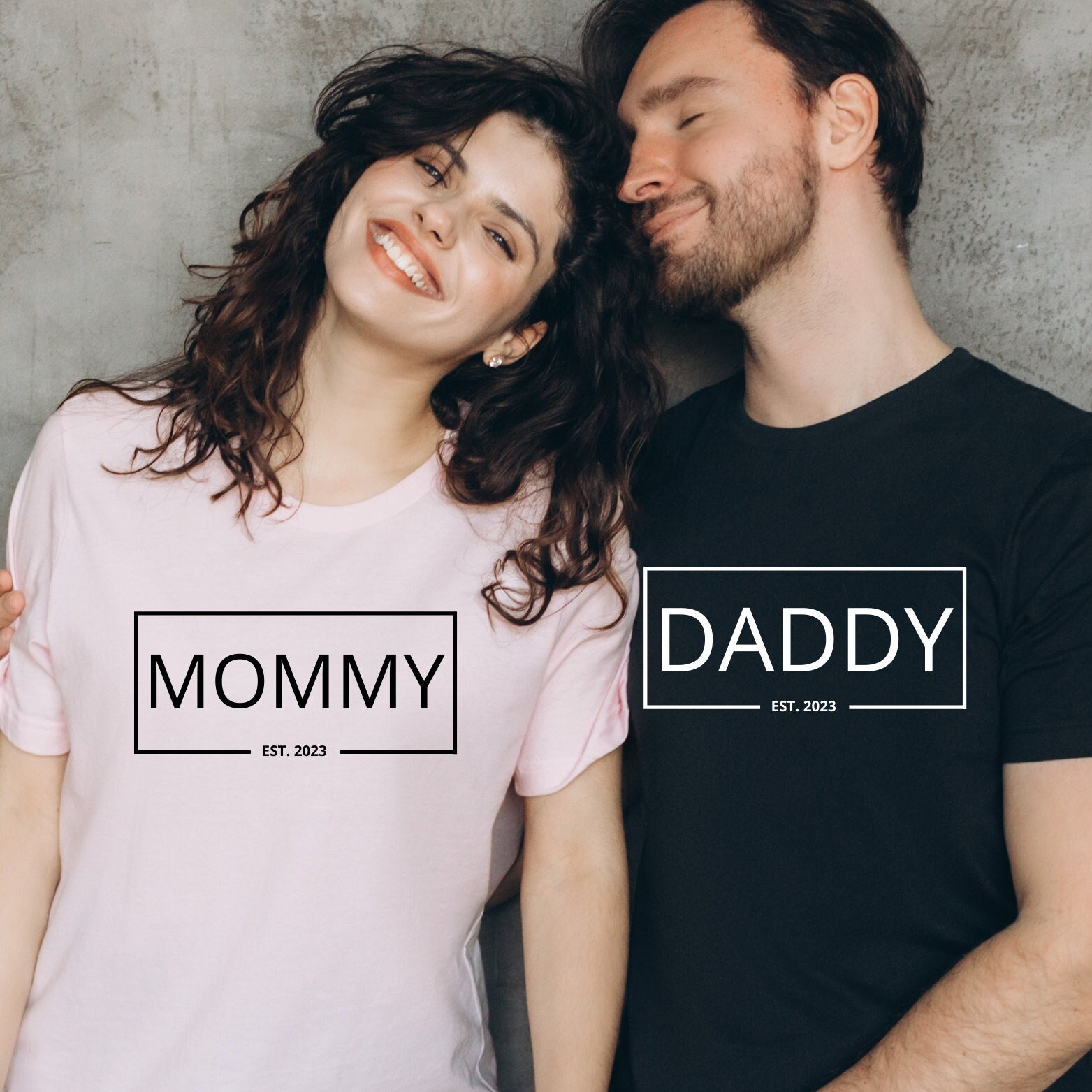 baby mommy daddy , matching pregnancy , pregnancy announcement