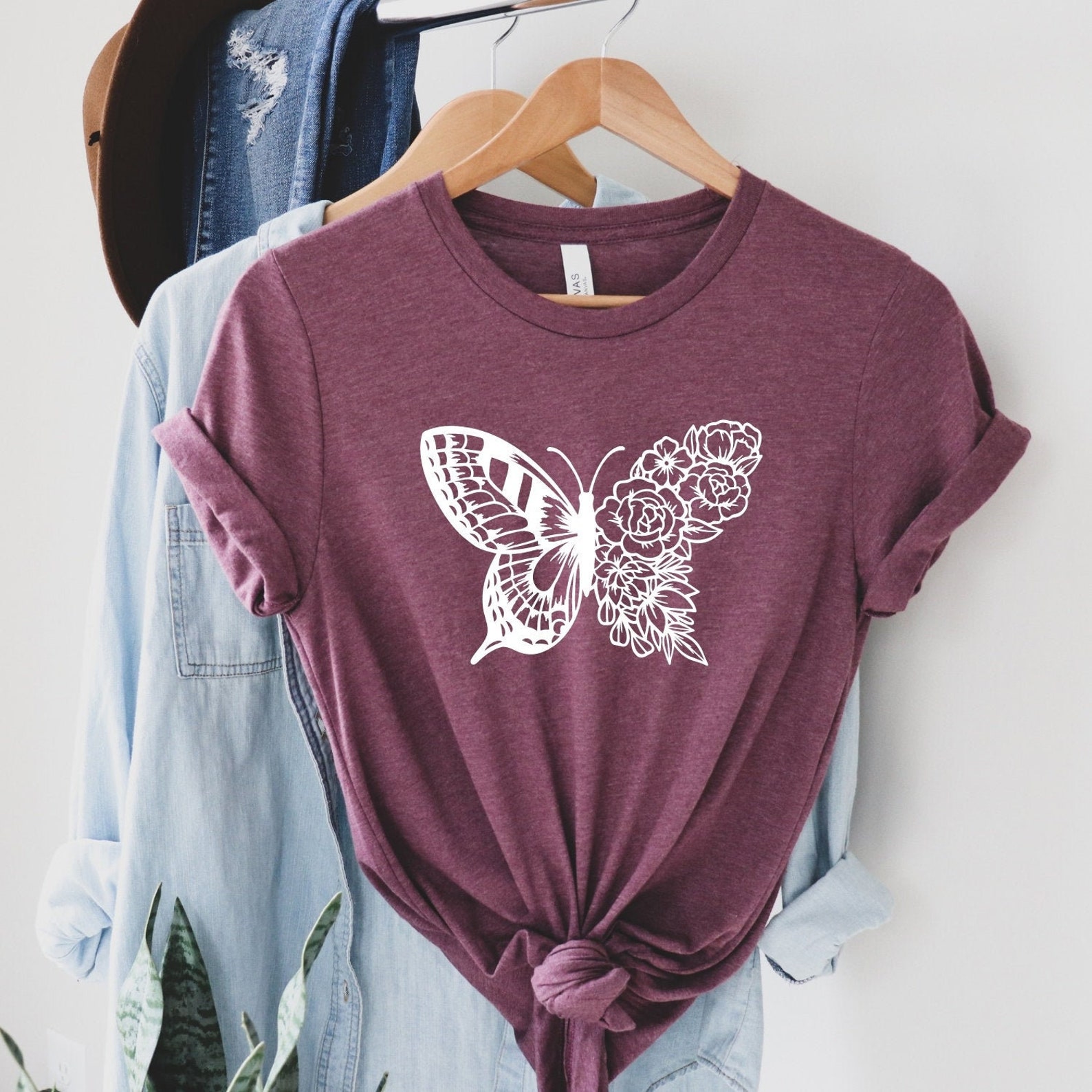 Butterfly Shirt Butterfly Tshirt Butterfly Pocket Graphic Etsy UK