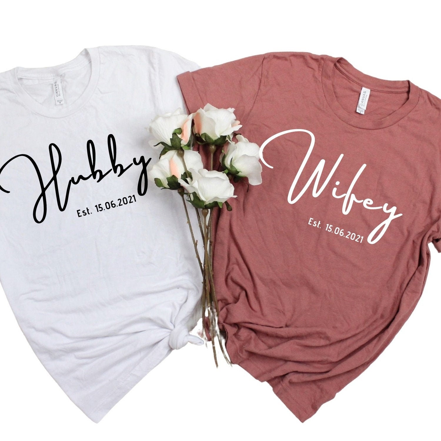 Wifey hubby shirts wifey hubby est 2021 shirt just married  etsy Wifey hubby shirts wifey hubby est 2021 shirt just married  etsy