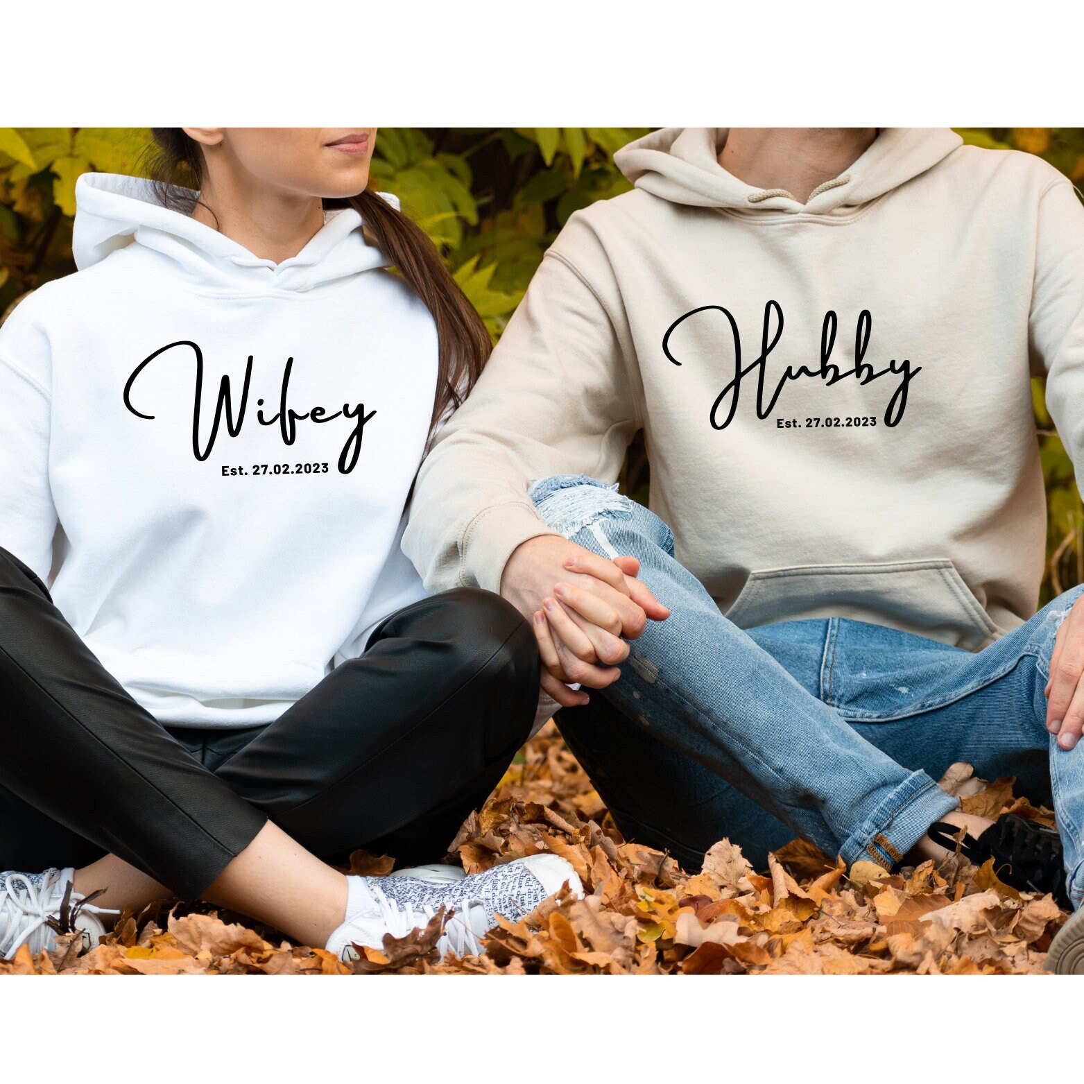 Hubby wifey hoodies - Etsy France