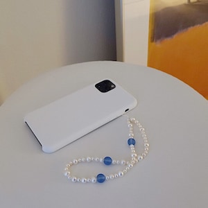 Pearl phone charm, phone strap