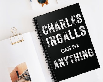 Charles Ingalls Can Fix Anything Notebook, Funny Little House Gift