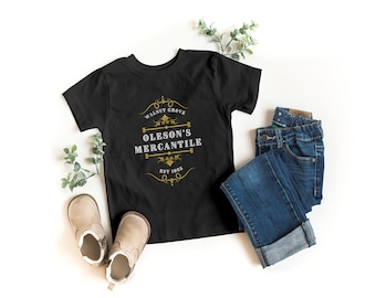 Oleson's Mercantile, Little House Tshirt, Ingalls Gift, Unisex cotton shirt