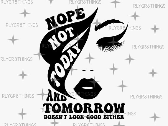 MLZHAN Damen Sweatshirt "Nope Not Today" | Lustiger Spruch Print | Langarm Baumwolle Mix