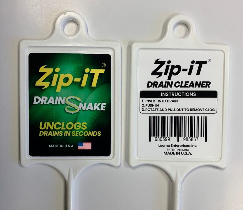 ZipIt Drain Cleaning Tool 2 pack MADE IN U.S.A. Etsy