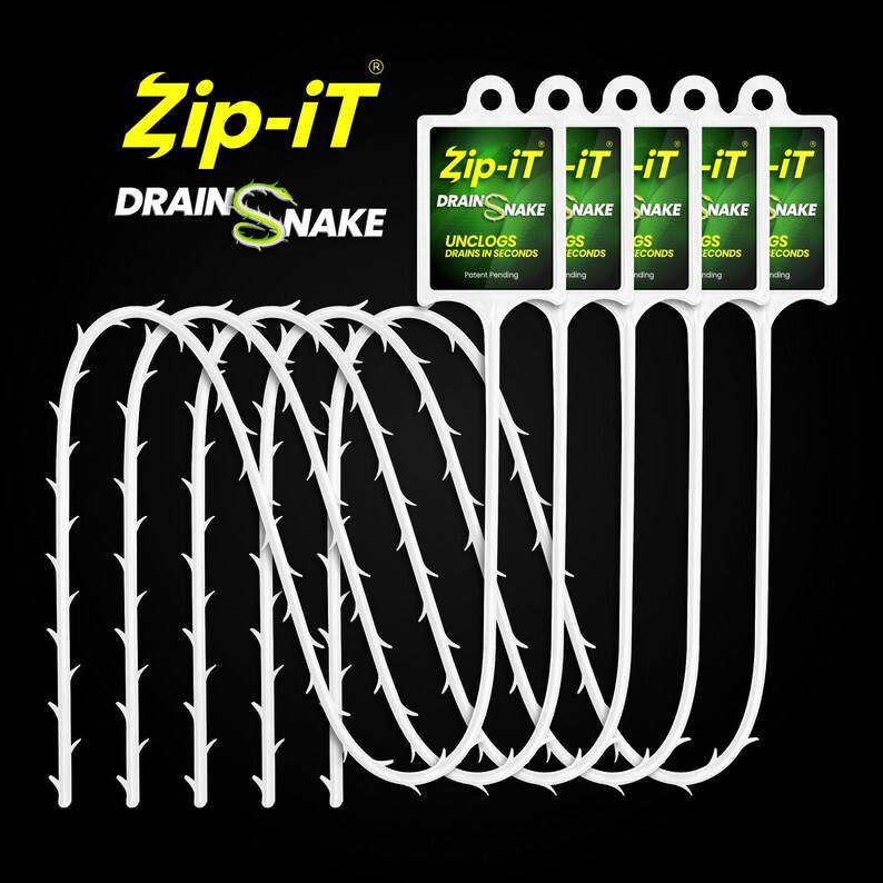 ZipIt Drain Cleaning Tool 5 PACK Etsy