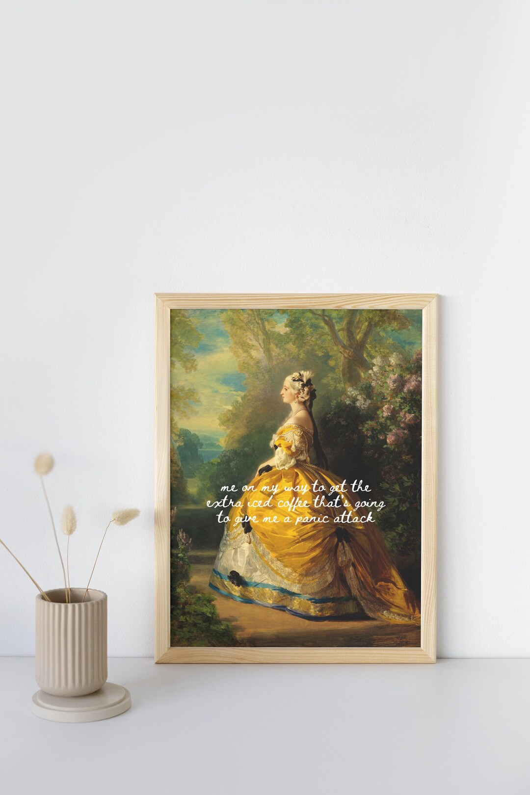 Iced Coffee Victorian Painting Poster - Digital Poster Download - Etsy