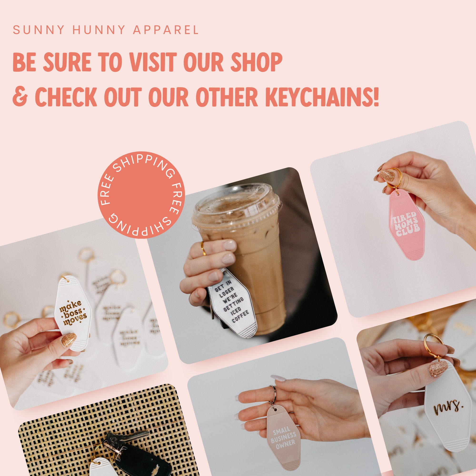 Small Business Owner Keychain Entrepreneur Motel Keychain Business