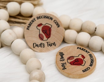 Fun Parent Decision Coin, New Baby Gift, Gift For Parents, Baby Shower Gift, Diaper Decision Coin, Funny Baby Shower Gift, Mothers Day Gift