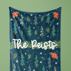 Personalized Christmas Blanket, Winter Blanket, Christmas Themed Throw, Christmas Throw Blanket, Custom Christmas Blanket, Personalized